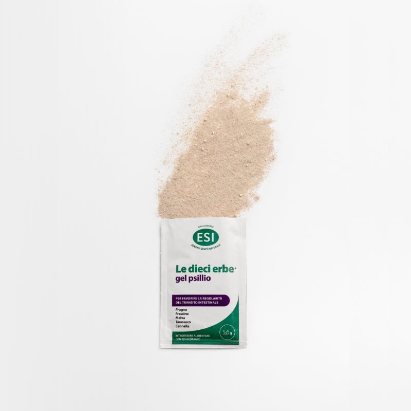 Food supplement with psyllium fiber for intestinal health Le Dieci Erbe® Gel Psillio