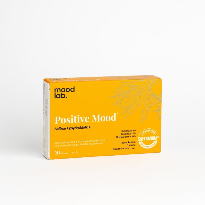 supplement for gut with saffron and probiotics positive mood