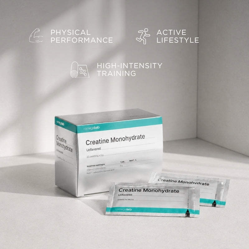 creatine monohydrate unflavored omegalab sachets