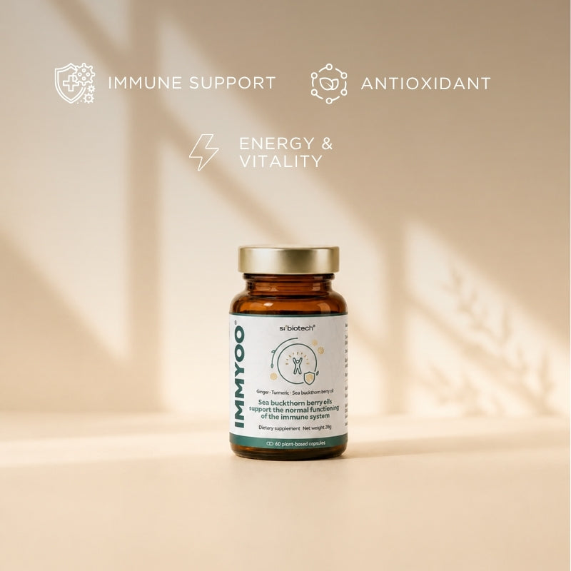 supplement for immunity with sea buckthorn, tumeric and ginger immyoo