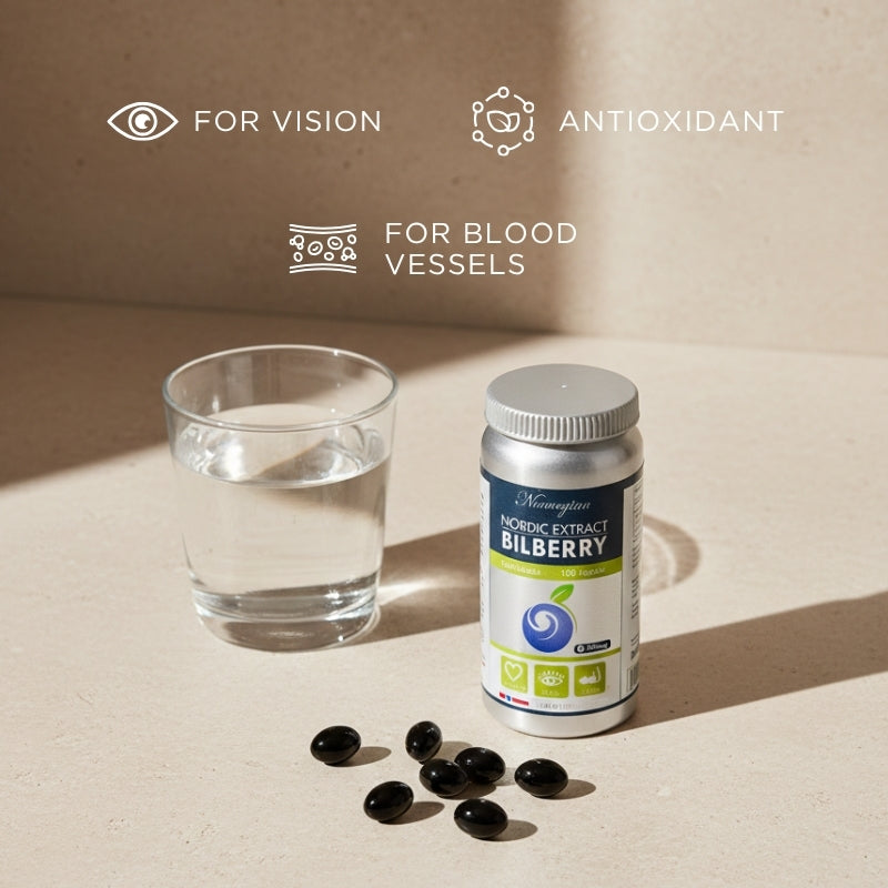 supplement for eyes and vision nordic extract bilberry norwegian pharma
