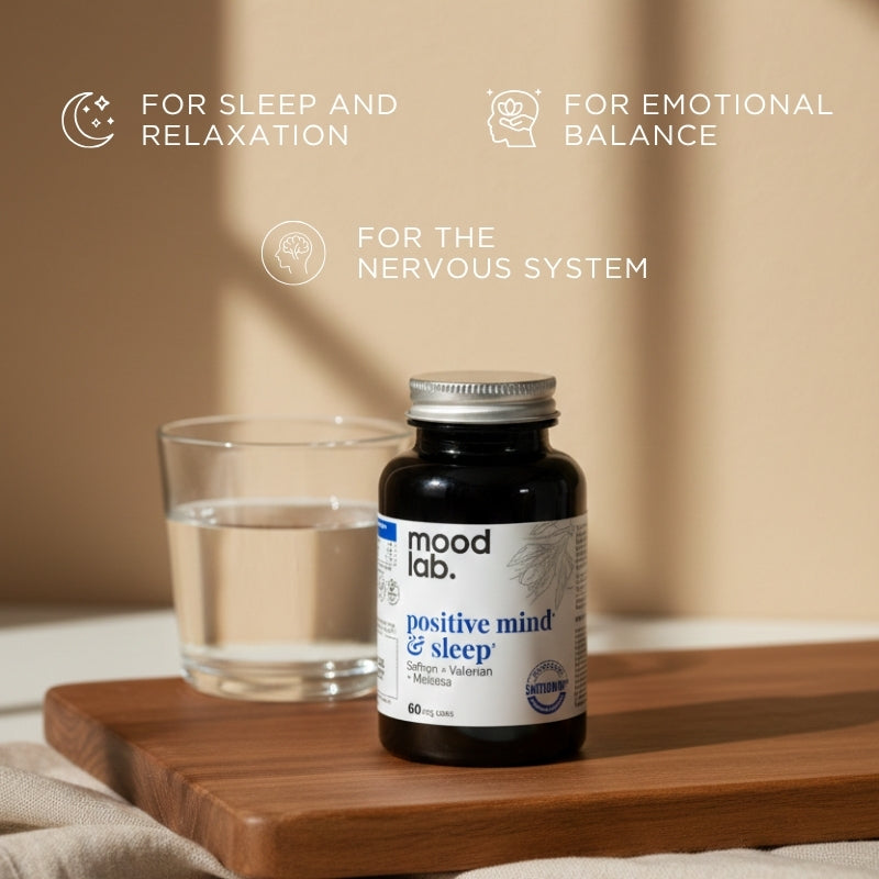 supplement for sleep with valerian and lemon balm positive mind and sleep
