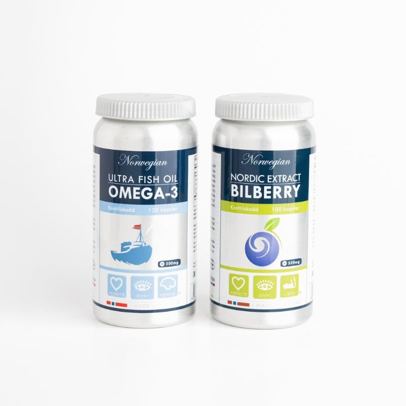 cholesterol lowering set from norwegian fish oil and bilberry extract norwegian pharma