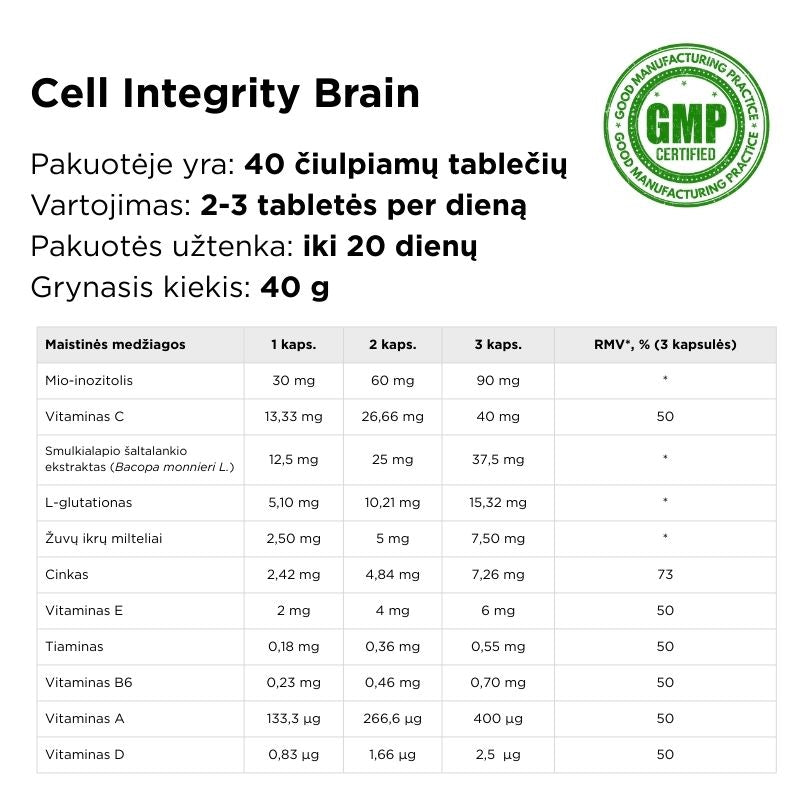 Food supplement CELL INTEGRITY BRAIN
