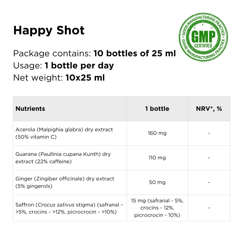 supplement for energy happy shot nutrients