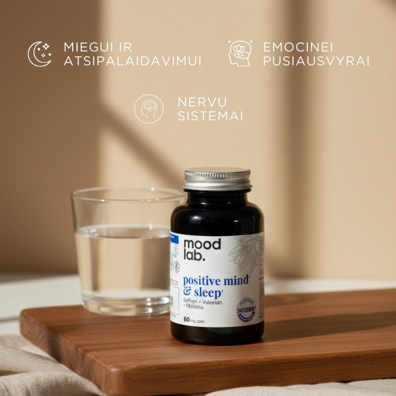 Food supplement with saffron, valerian and lemon balm Positive Mind & Sleep