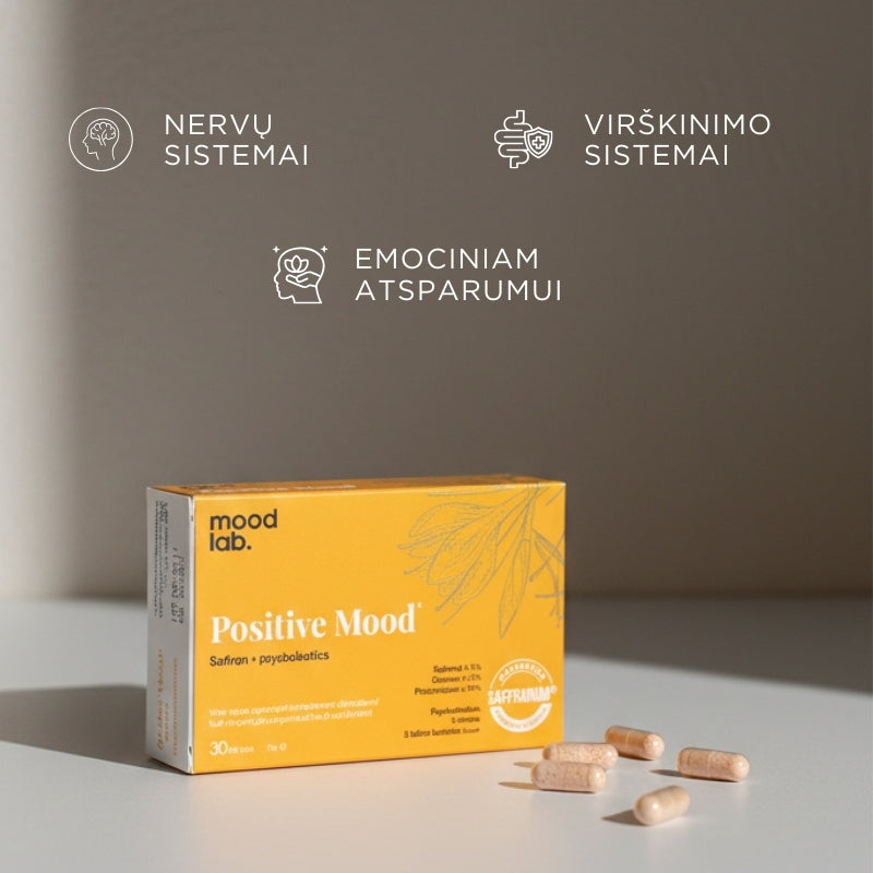 Food supplement with saffron and probiotics Positive Mood